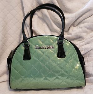 Lux De Ville Mint Green sparkle bowler bag